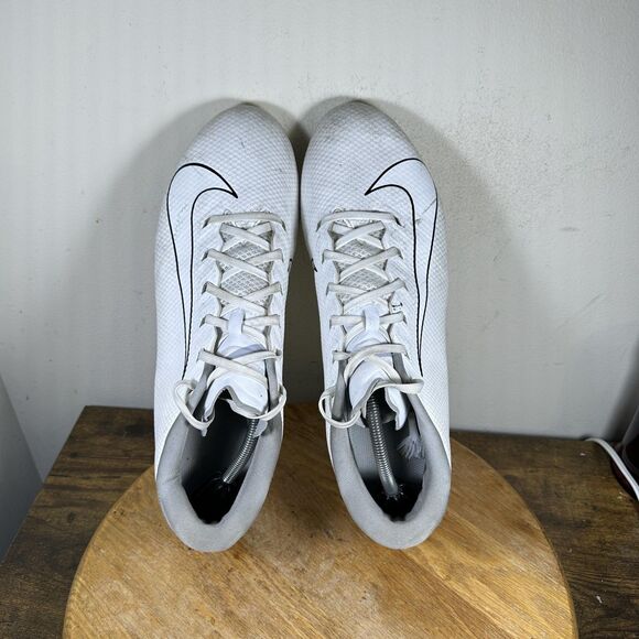 Nike Vapor 14 Elite FG Soccer Shoes Mens Size 14 White Black Cleats CZ2606-100